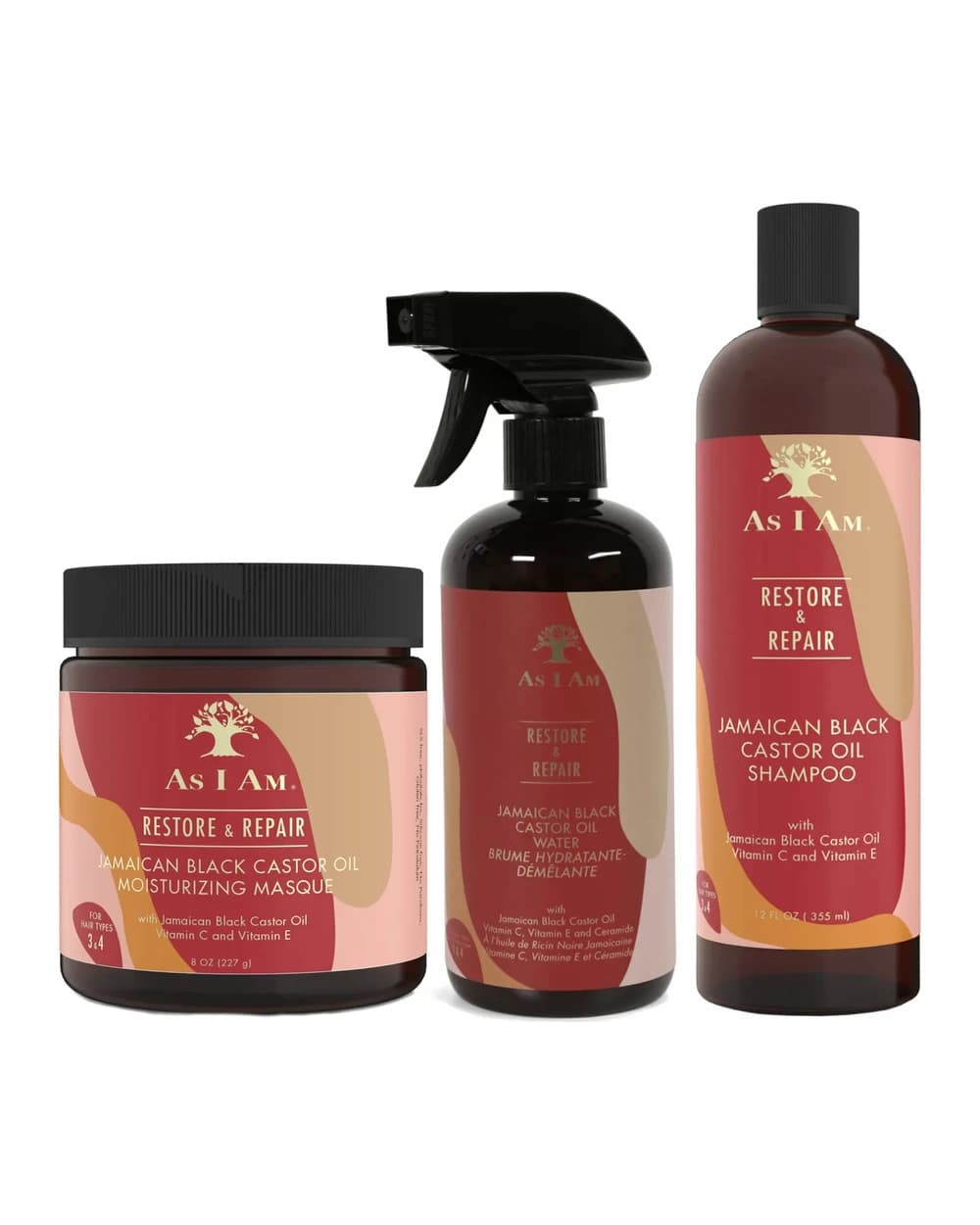 As I Am Jamaican Black Castor Oil - Moisture Fix Bundle