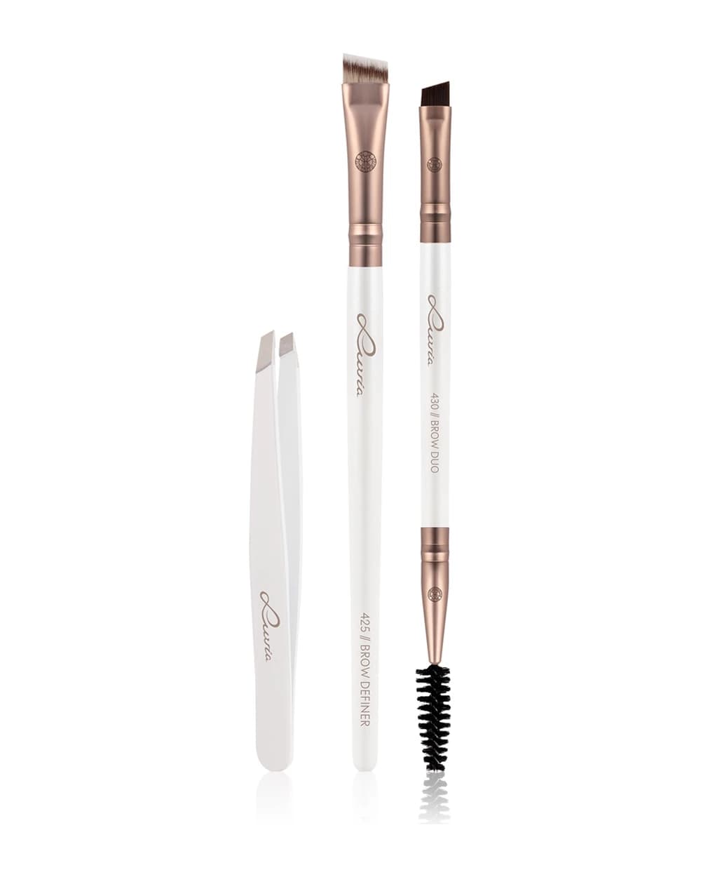 Luvia Cosmetics Prime Vegan Brow Kit per sopracciglia Pearl White / Metallic Coffee Brown
