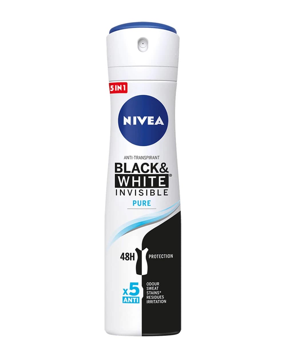 اسپری ضد تعریق زنانه Invisible Black & White Pure نیوا 150ml