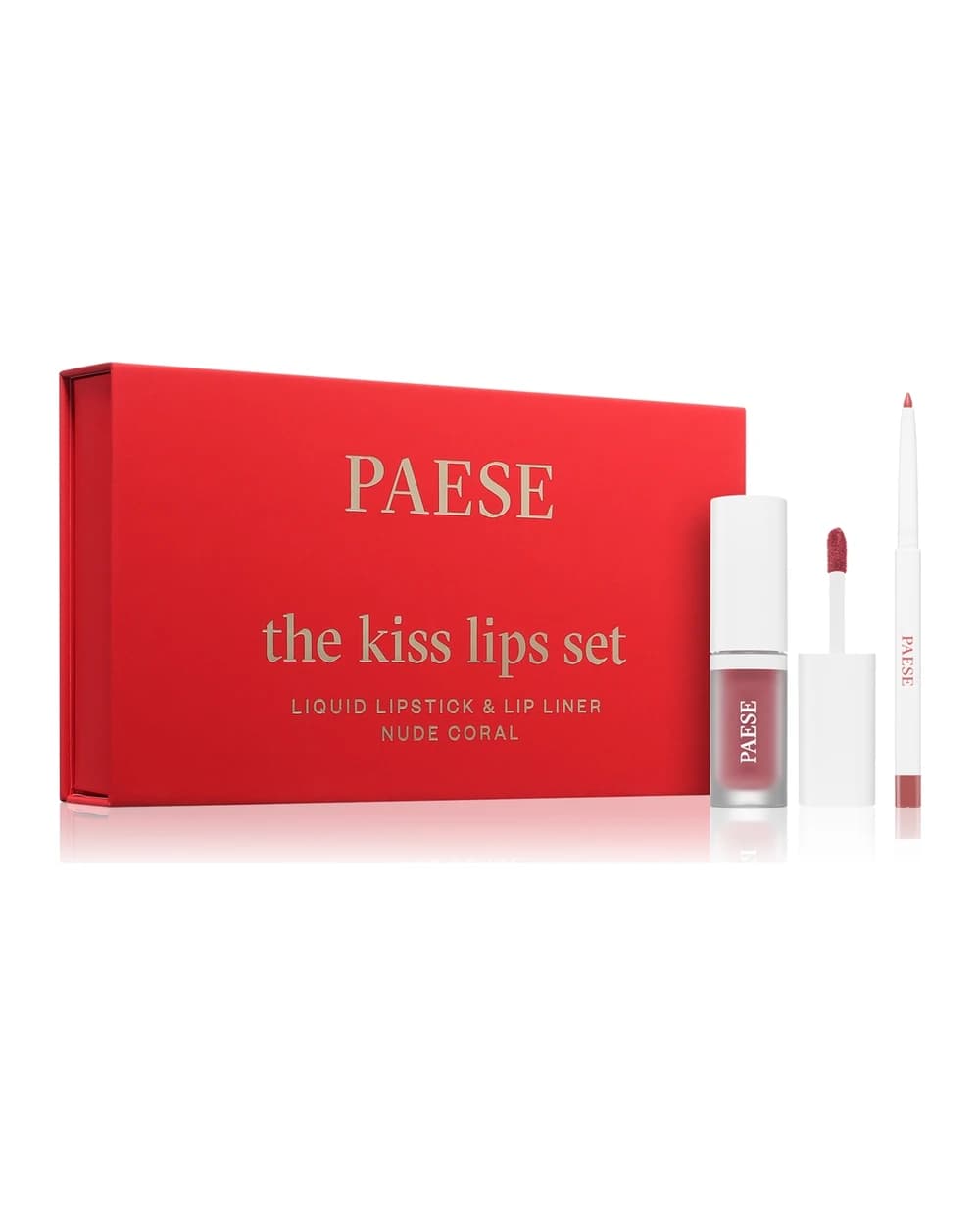 Paese The Kiss Lips Set Nude Coral confezione regalo colore 02 nude coral
