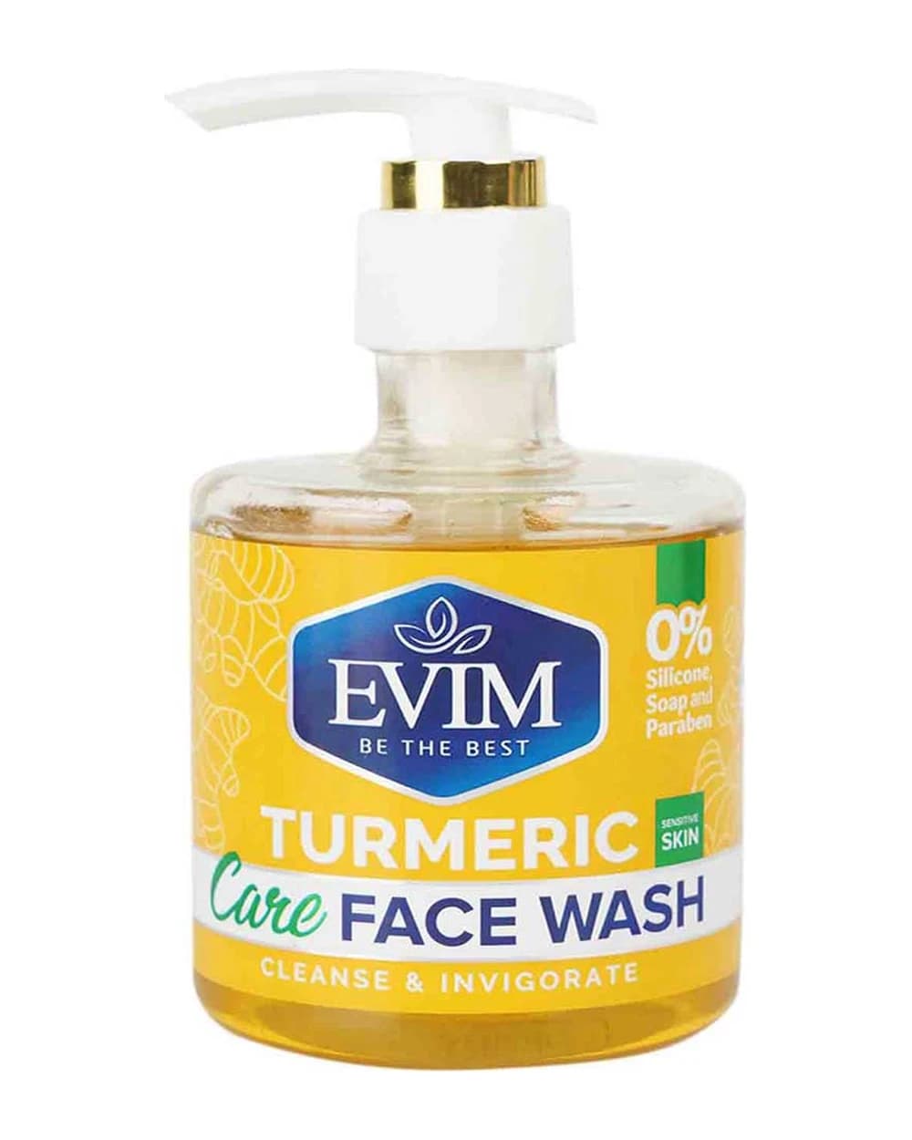 ژل شستشو صورت پوست حساس عصاره زردچوبه ایویم 250ml