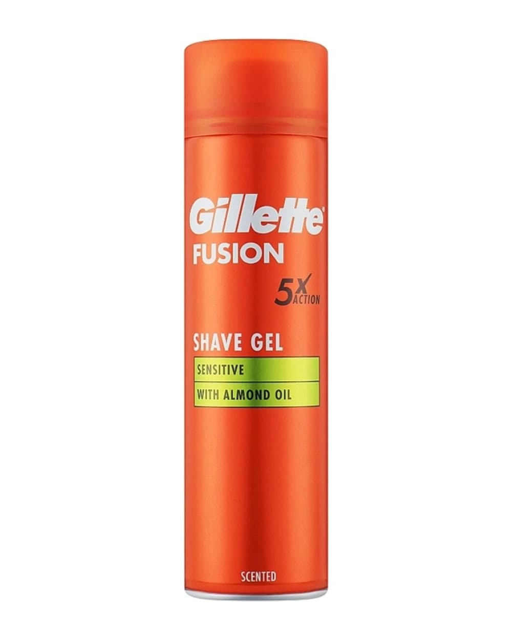 ژل اصلاح پوست حساس حاوی روغن بادام ژیلت Fusion 5X