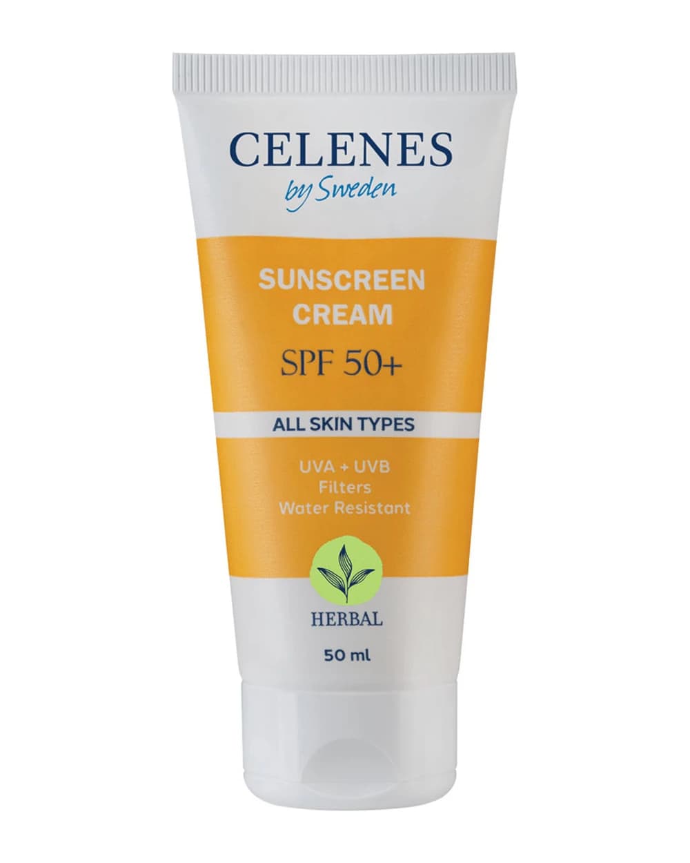 کرم ضد آفتاب گیاهی بی رنگ انواع پوست SPF50 سلنز 50ml