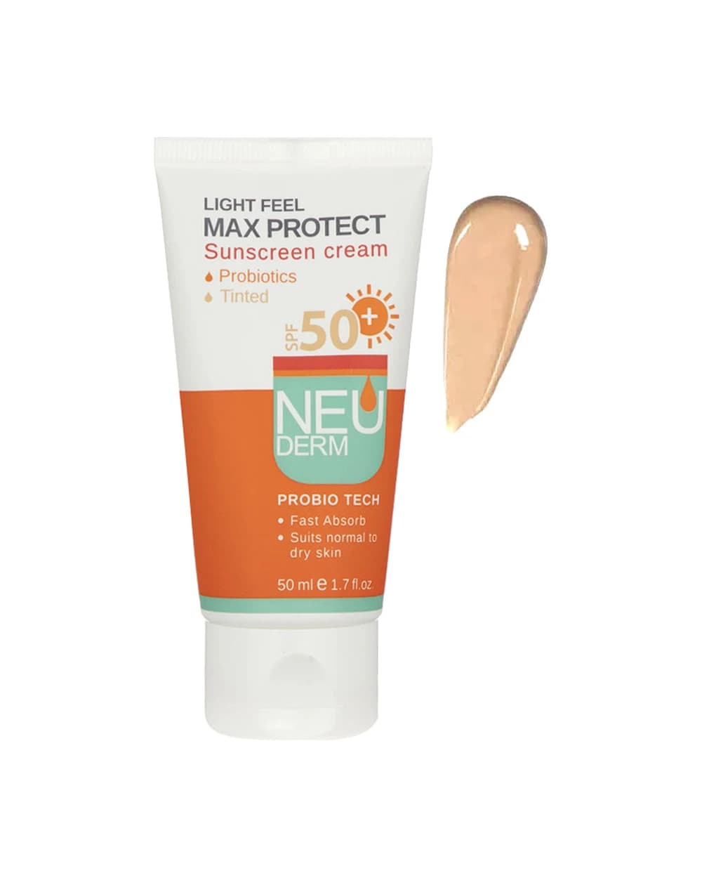 ضد آفتاب رنگی پوست های نرمال تا خشک Max Protect SPF50 نئودرم 50ml
