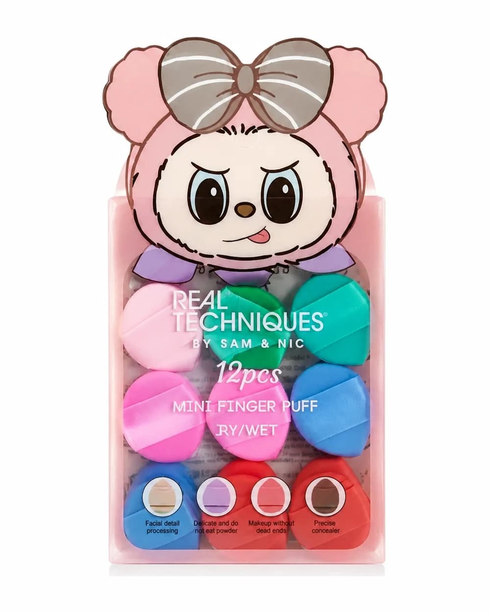پد آرایشی مینی 12 عددی ریل تکنیک مدل Mini Finger Puff
