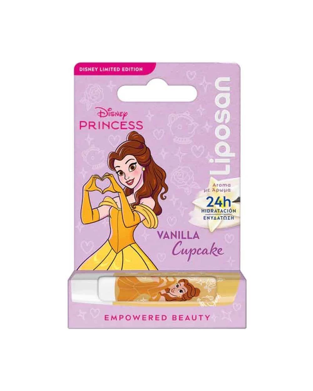 بالم لب مخصوص کودکان رایحه کاپ کیک و وانیل لبلو مدل Disney Princess Belle