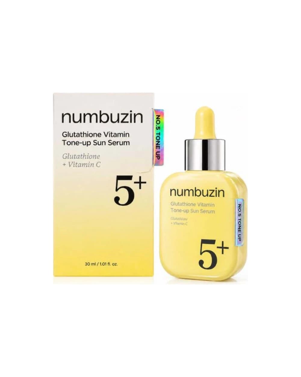 سرم ضدآفتاب روشن‌کننده شماره 5  نامبوزین مدل Glutathione Vitamin Tone up Sun Serum