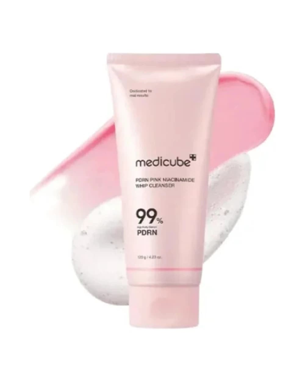 فوم شوینده صورت روشن‌ کننده حاوی PDRN و نیاسینامید مدی‌کیوب مدل PDRN Pink Niacinamide Whip