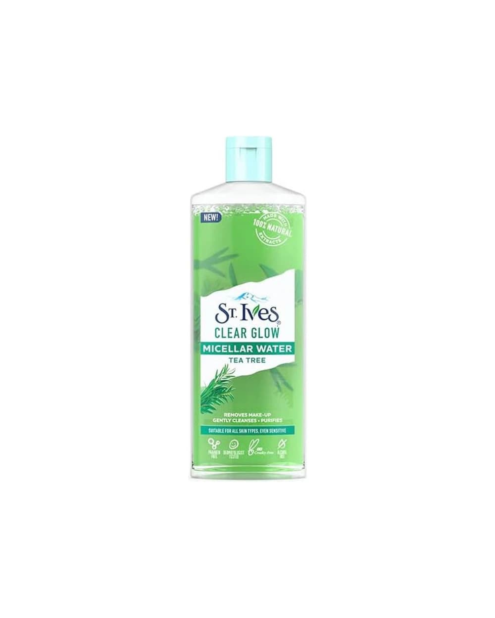 میسلار واتر حاوی عصاره درخت چای مناسب پوست چرب سینت ایور مدل Clear Glow