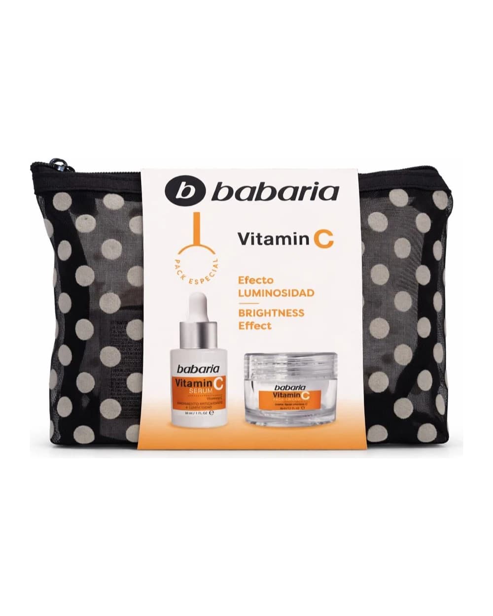 پک مراقبتی سرم و کرم صورت روشن کننده باباریا مدل Vitamin C