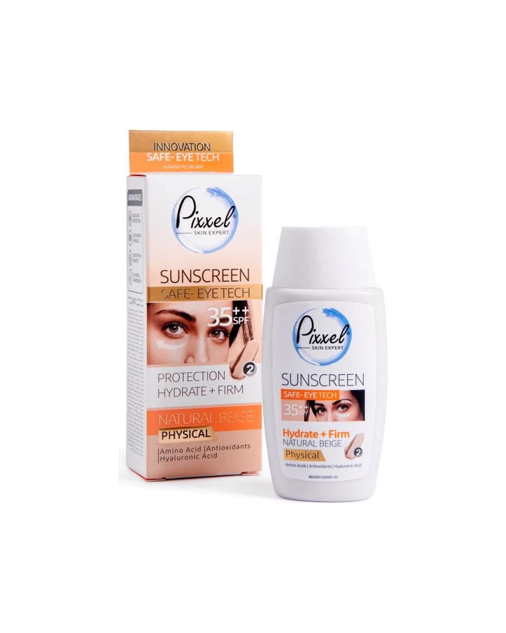کرم ضد آفتاب رنگی فیزیکال مناسب دورچشم و صورت Spf35 پیکسل