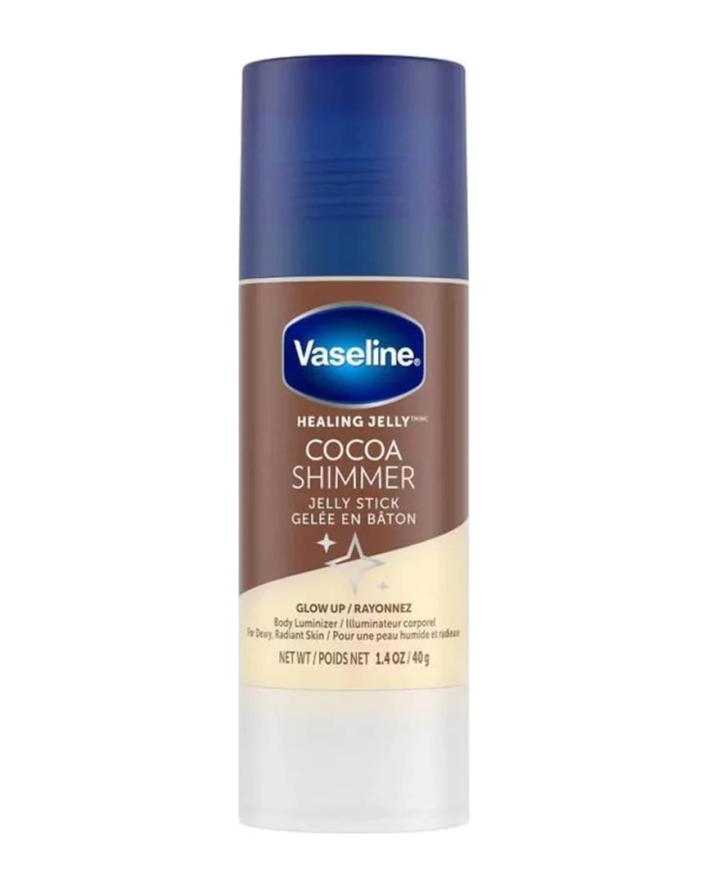 استیک ژله‌ ای براق‌ کننده و مرطوب‌ کننده بدن وازلین مدل Cocoa Shimmer Healing Jelly Stick