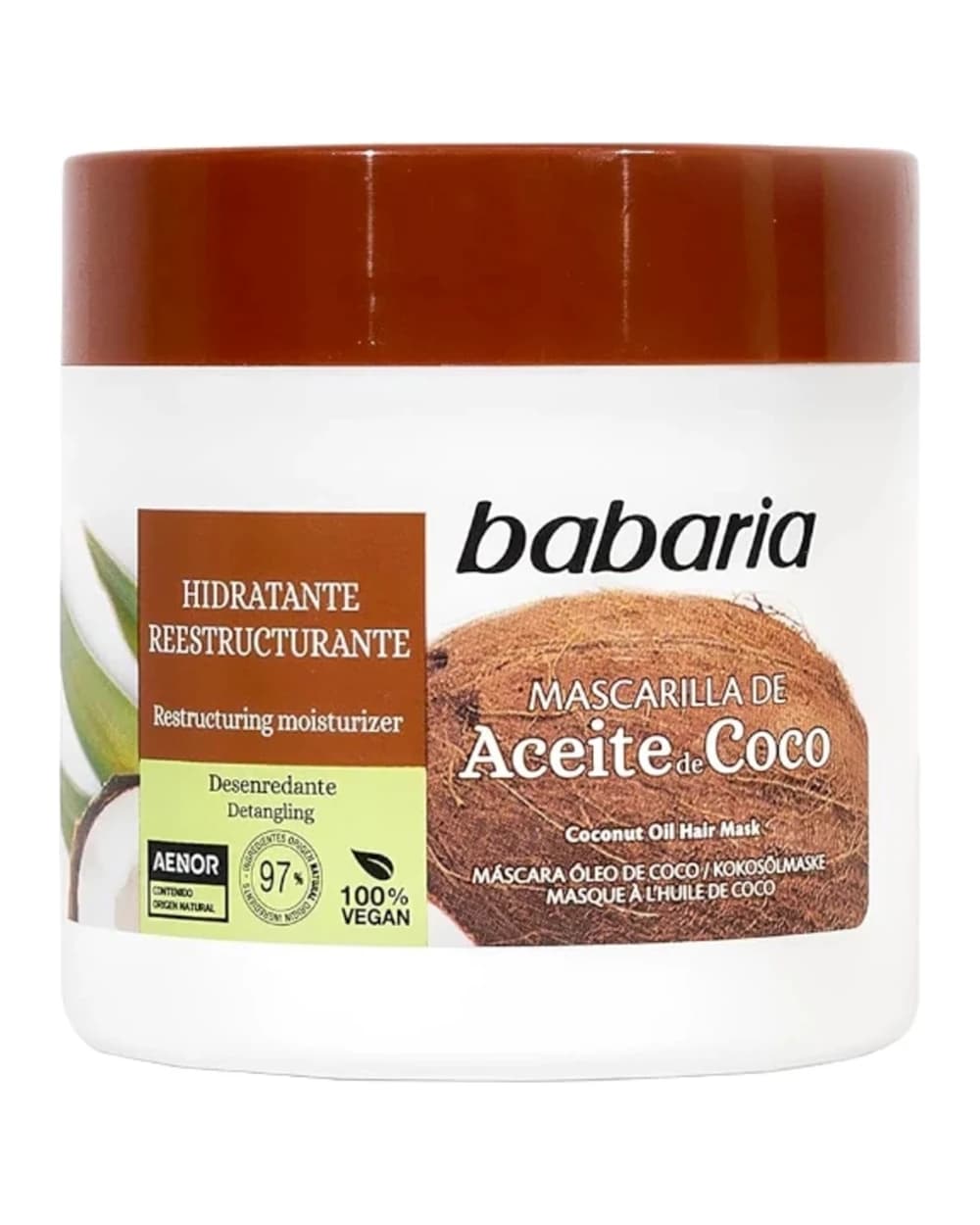 ماسک مو بازسازی‌کننده و آبرسان حاوی روغن نارگیل باباریا مدل Coconut Oil