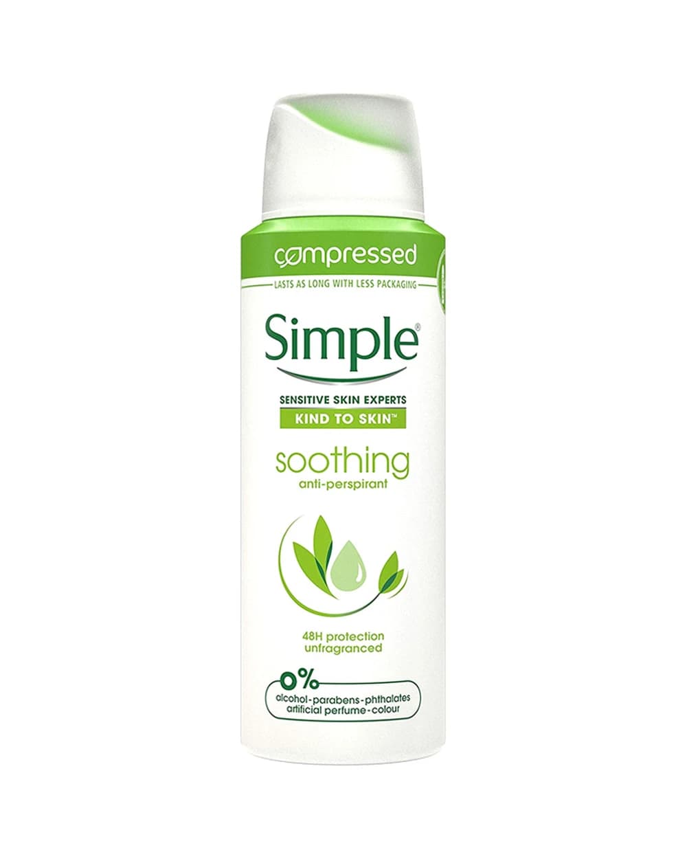 اسپری ضد تعریق فاقد رایحه Soothing سیمپل 125ml