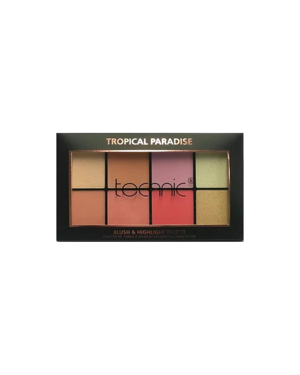 پالت رژ گونه و هایلایتر Tropical Paradise تکنیک