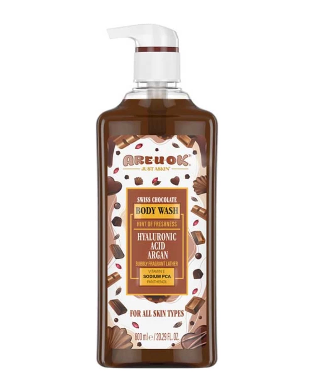 شامپو بدن آر یو اکی با رایحه شکلات 600ml