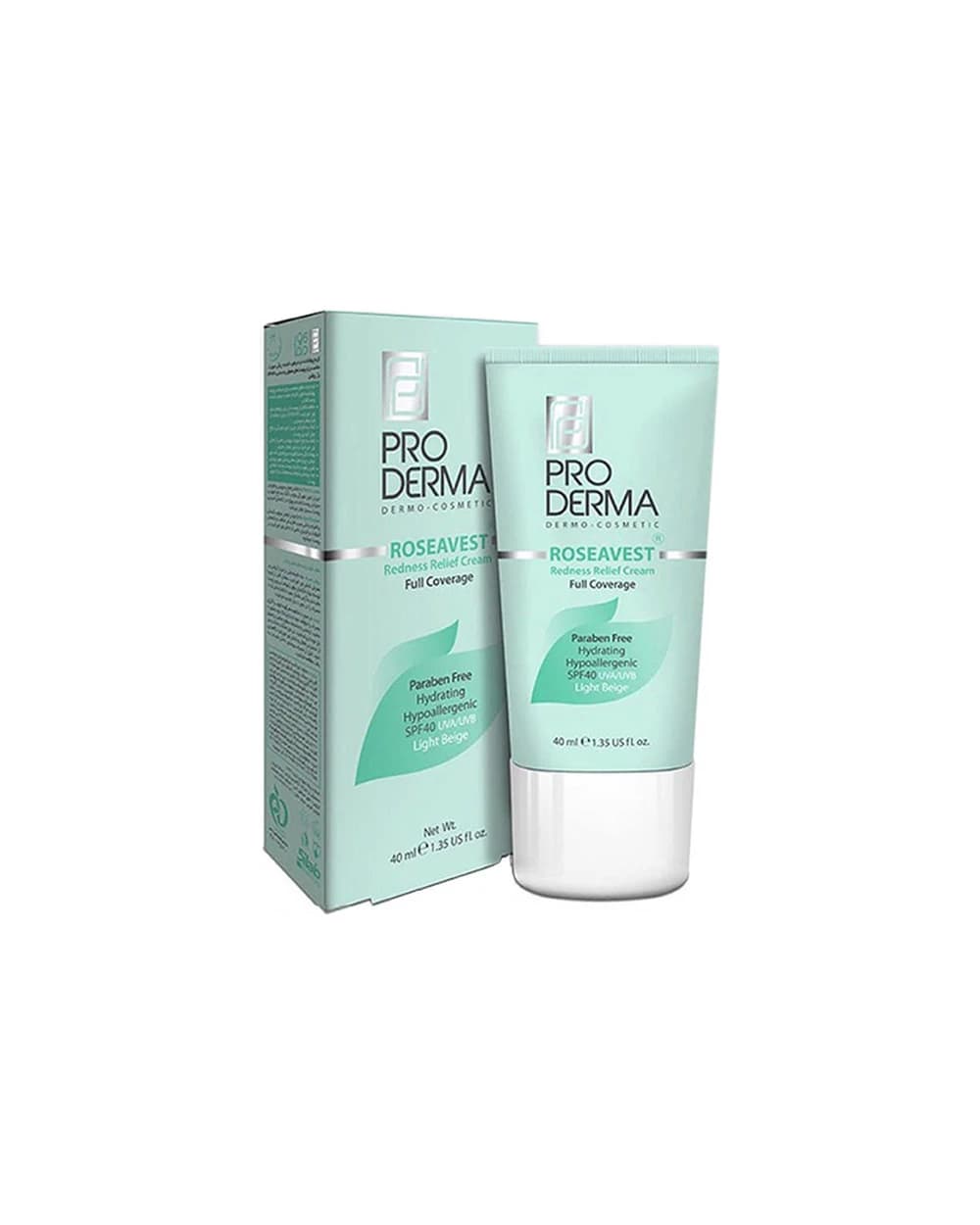 سی سی کرم پوشاننده و مرطوب کننده صورت پرودرما 40ml