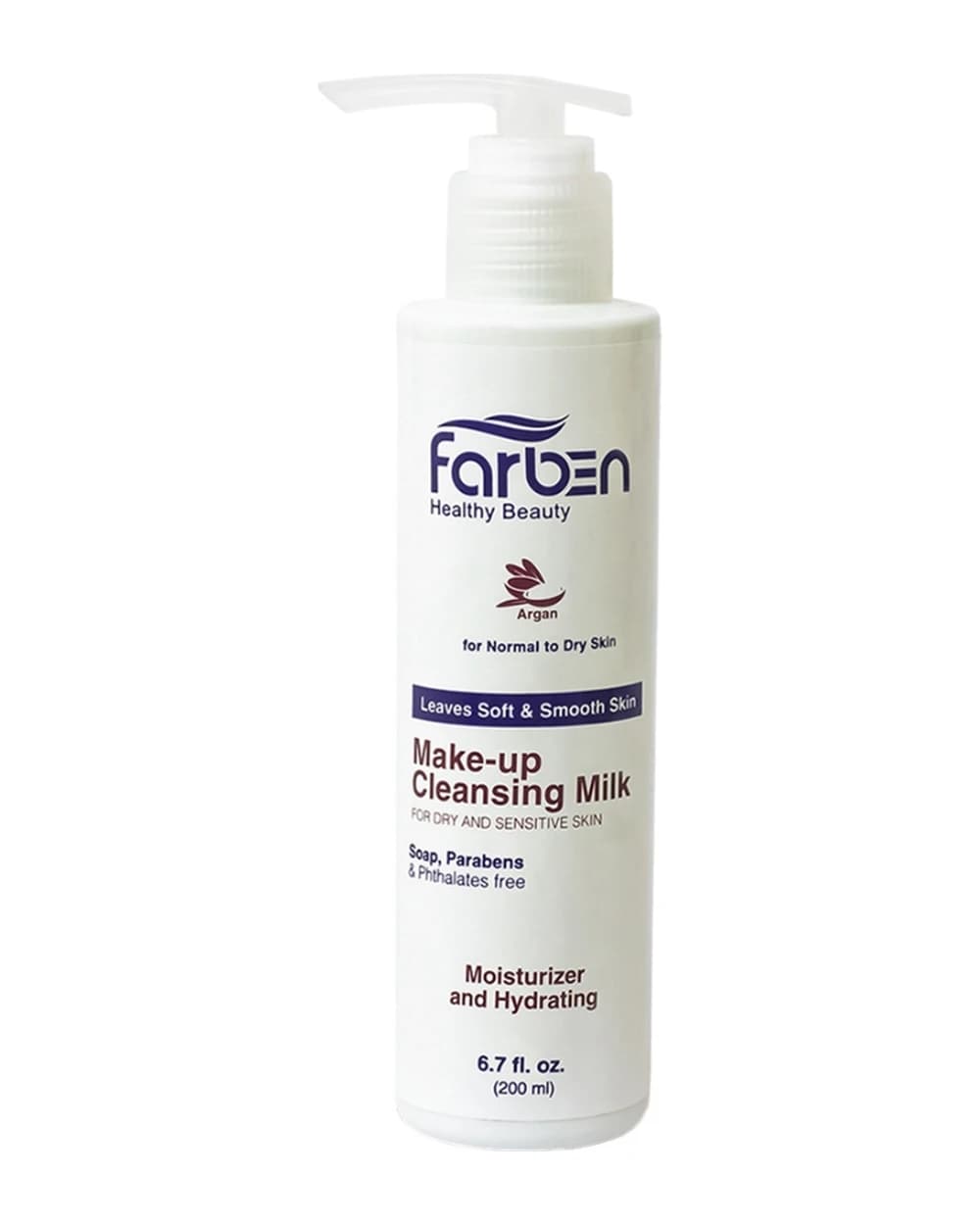 شیر پاک کن پوست نرمال تا خشک حاوی روغن آرگان فاربن 200ml