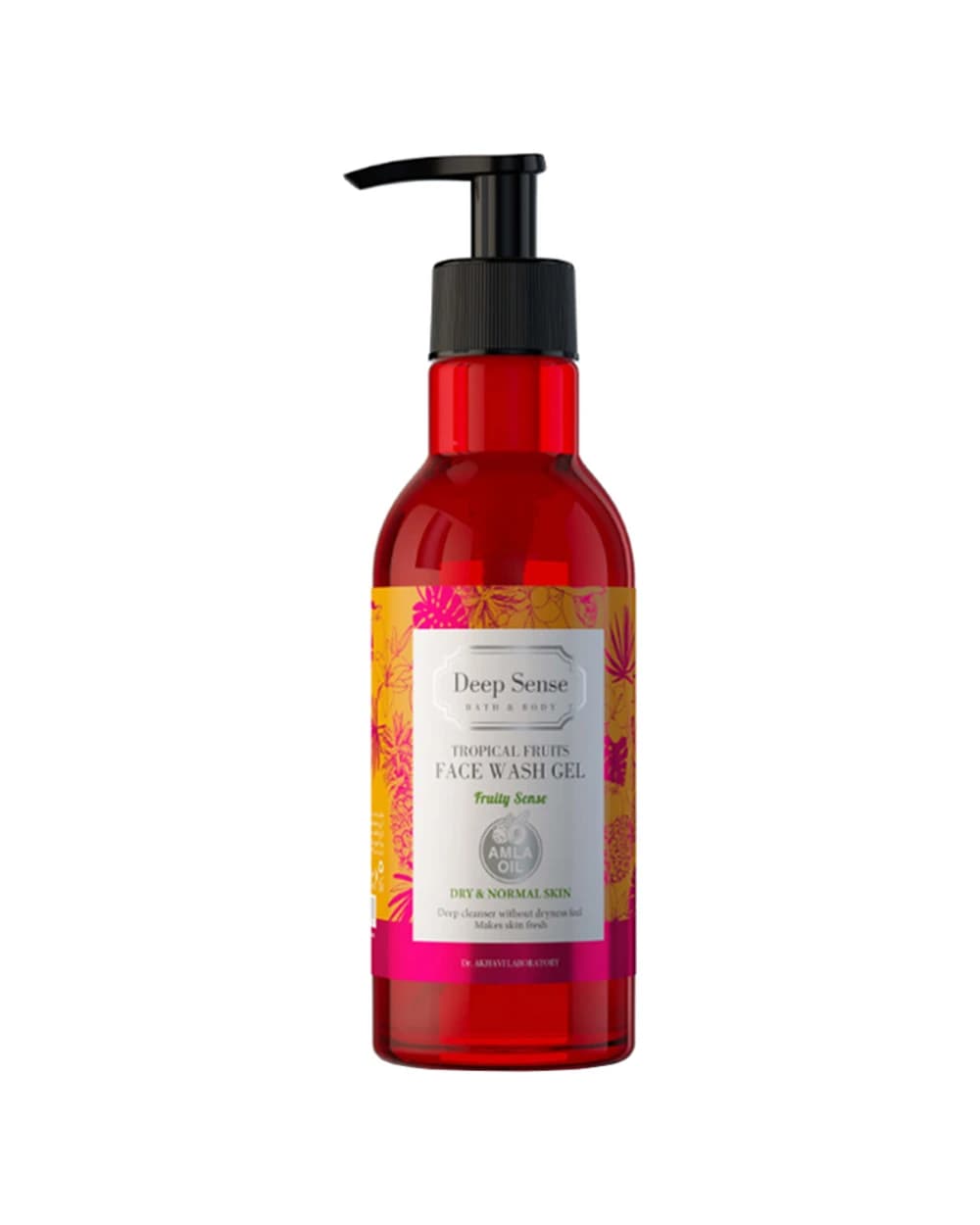 ژل شستشوی صورت پوست خشک میوه های استوایی دیپ سنس 250ml