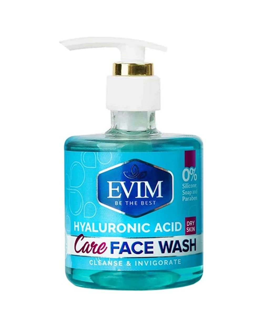 ژل شستشو صورت پوست خشک و حساس هیالورونیک اسید ایویم 250ml