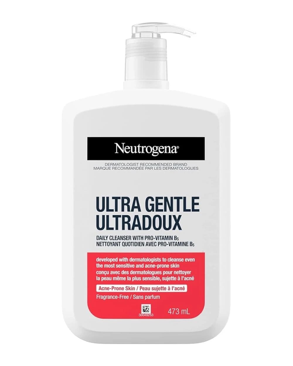 ژل شستشو نوتروژینا Ultra Gentle پوست حساس و مستعد آکنه نوتروژینا 473ml