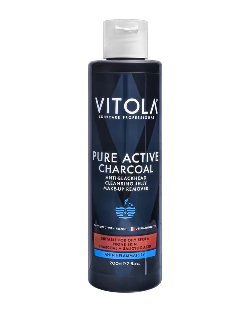 ژل شستشو صورت زغال فعال Pure Active ویتولا 200ml
