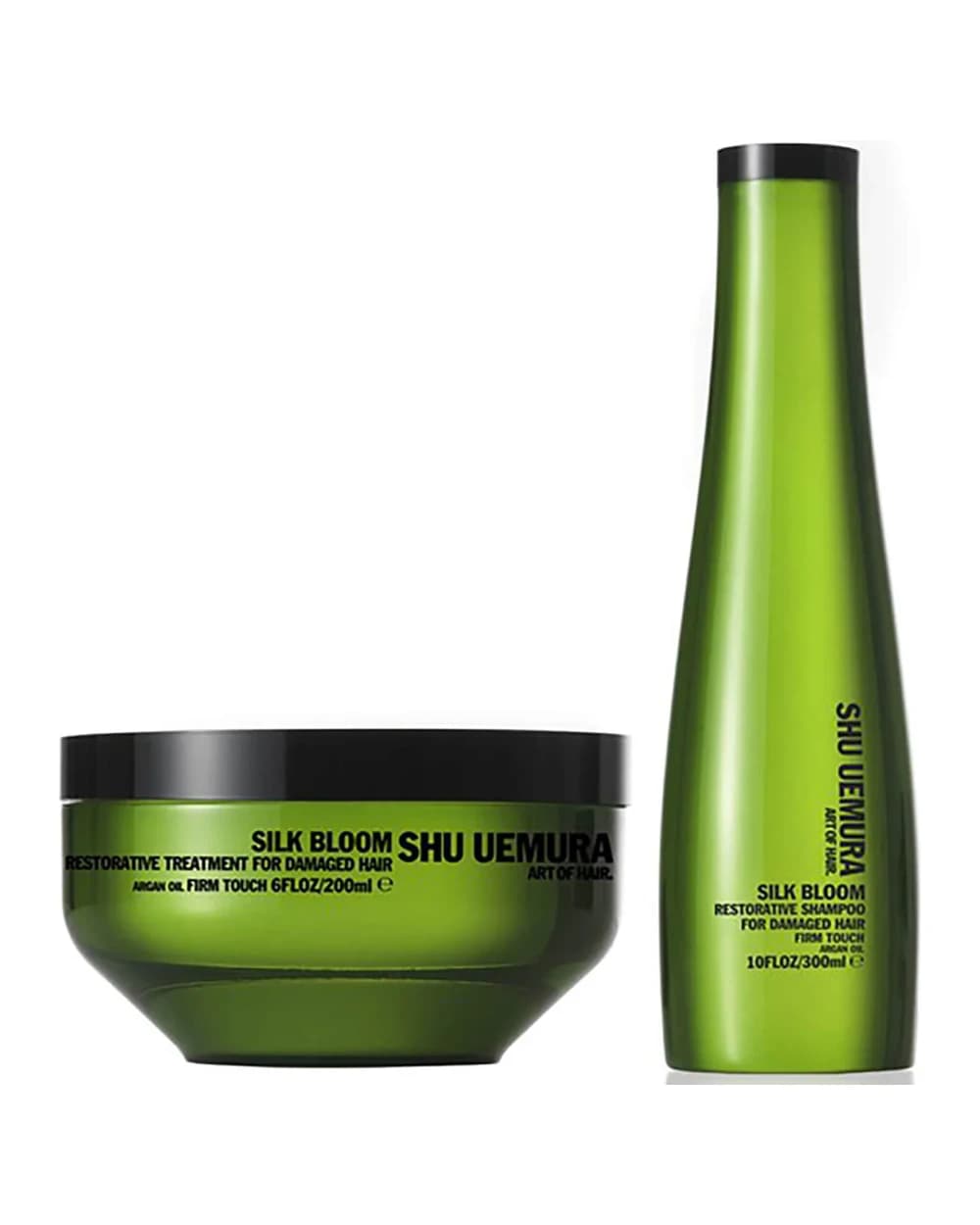 Shu Uemura Art of Hair Silk Bloom Shampoo (300 ml) e trattamento riparatore (200 ml)