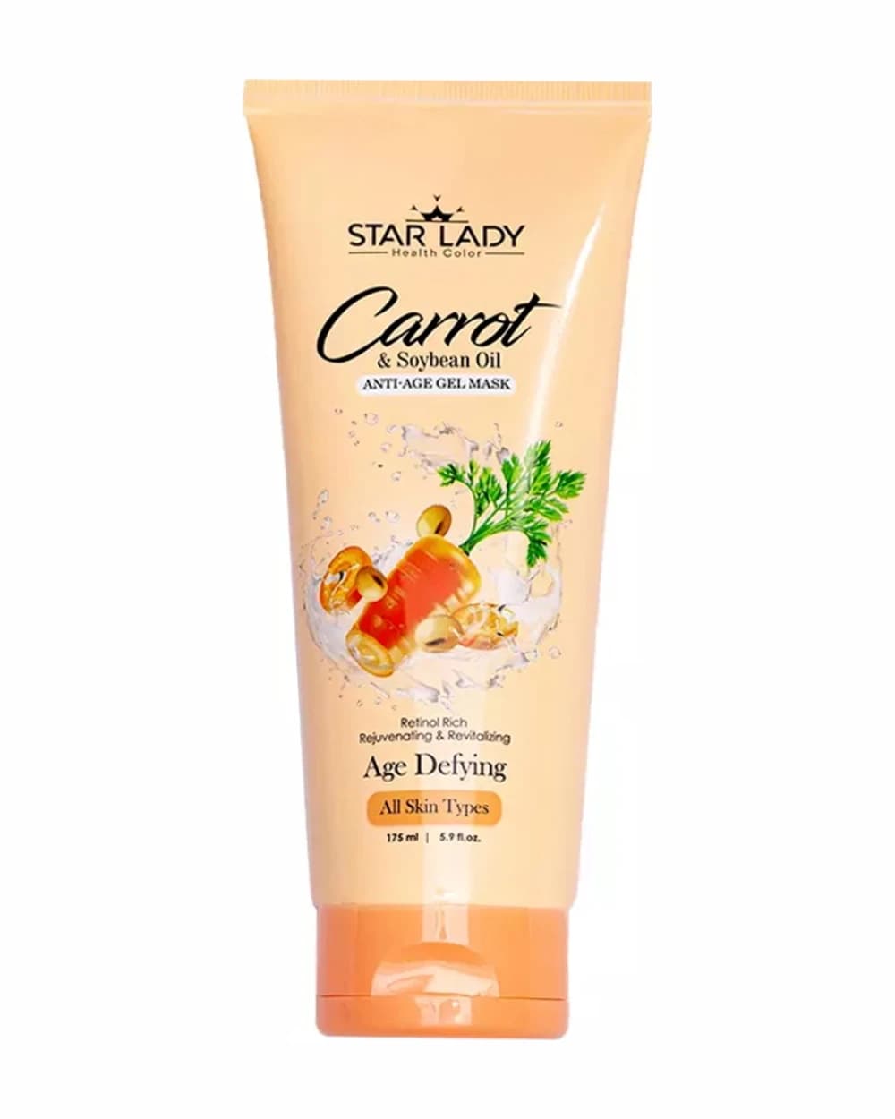 ژل ماسک صورت استار لیدی جوان کننده حاوی عصاره هویج و روغن دانه سویا 175ml