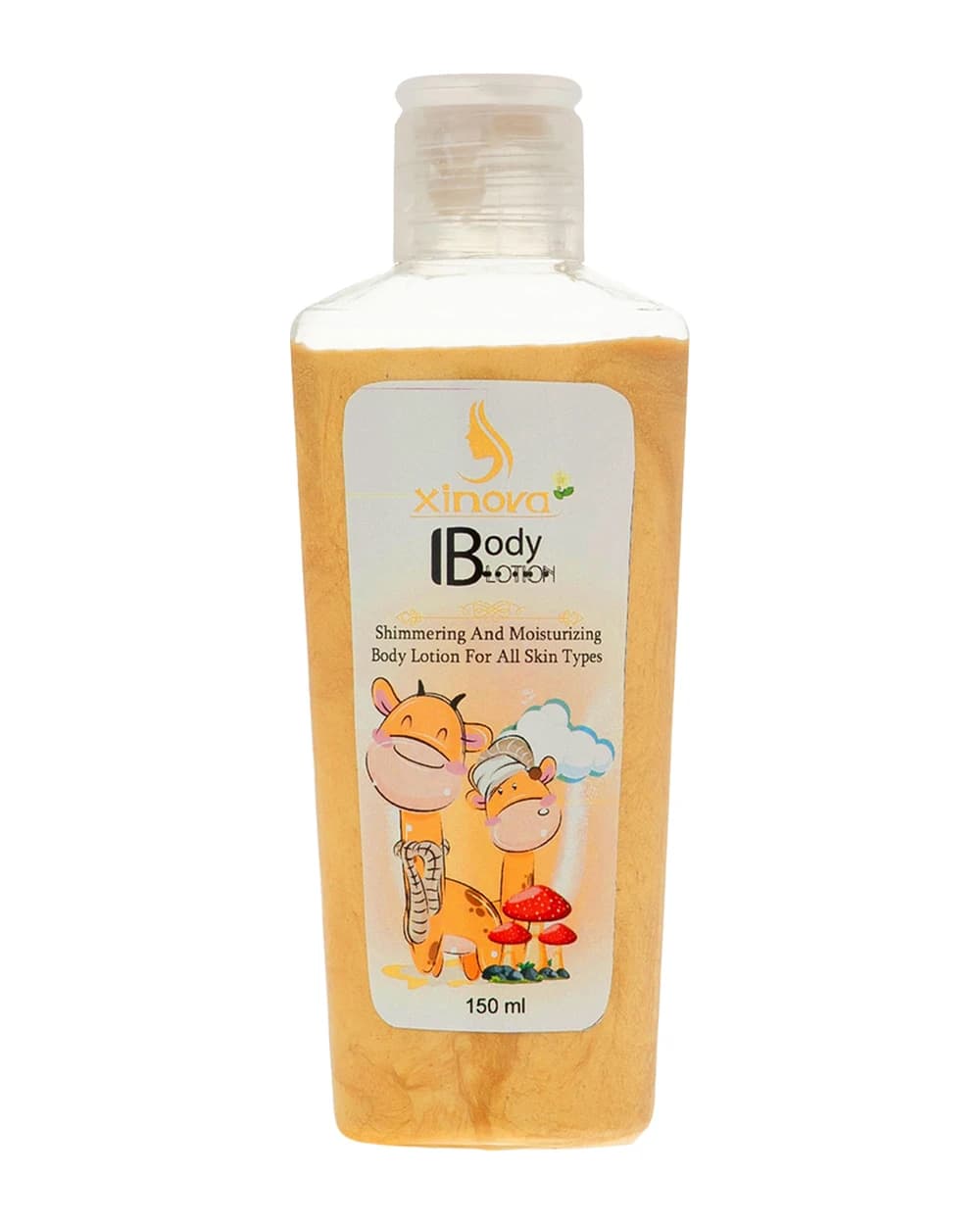 لوسیون براق کننده بدن طرح زرافه ژینووا 150ml