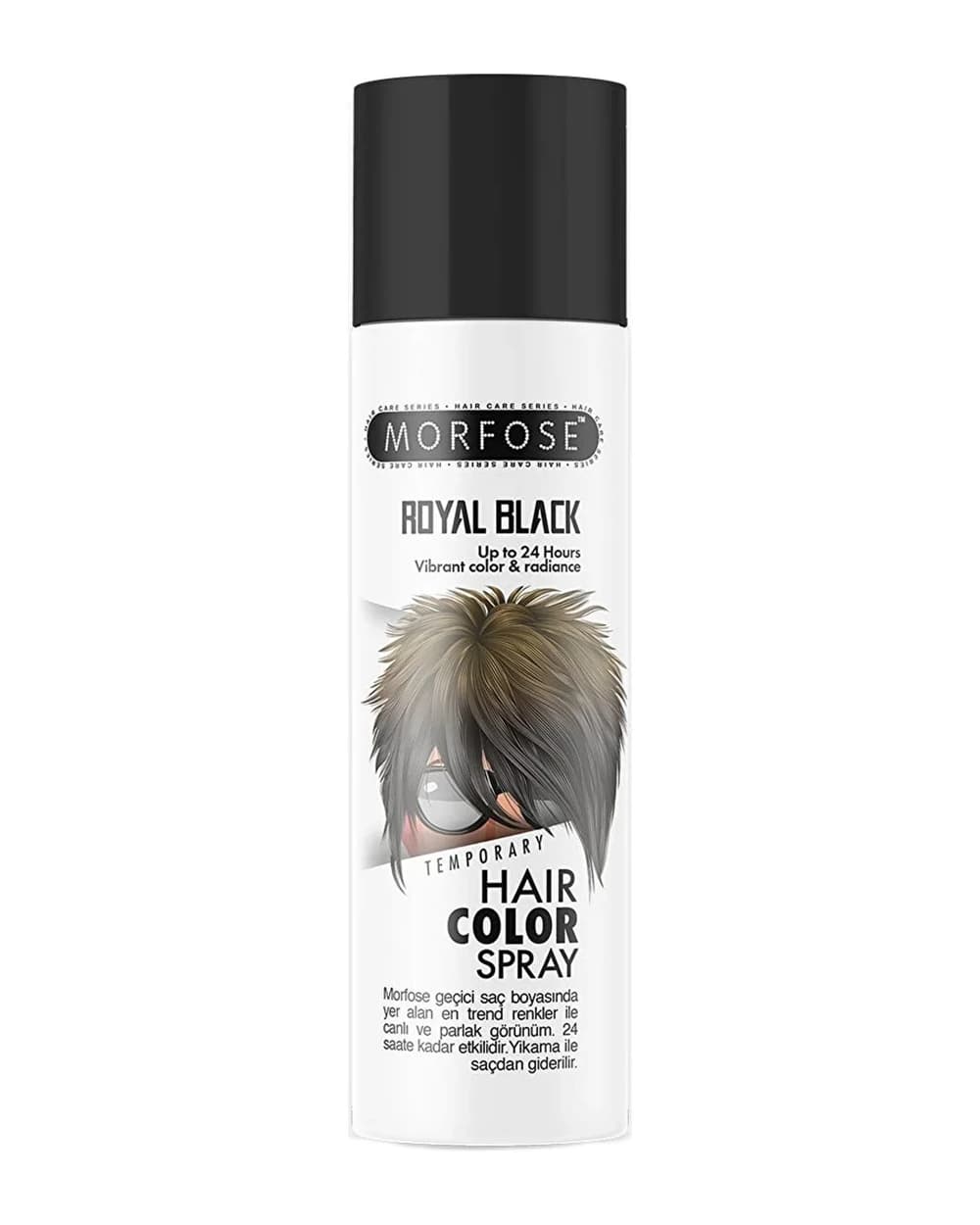 اسپری رنگ مو مشکی Royal Black مورفوس 150ml