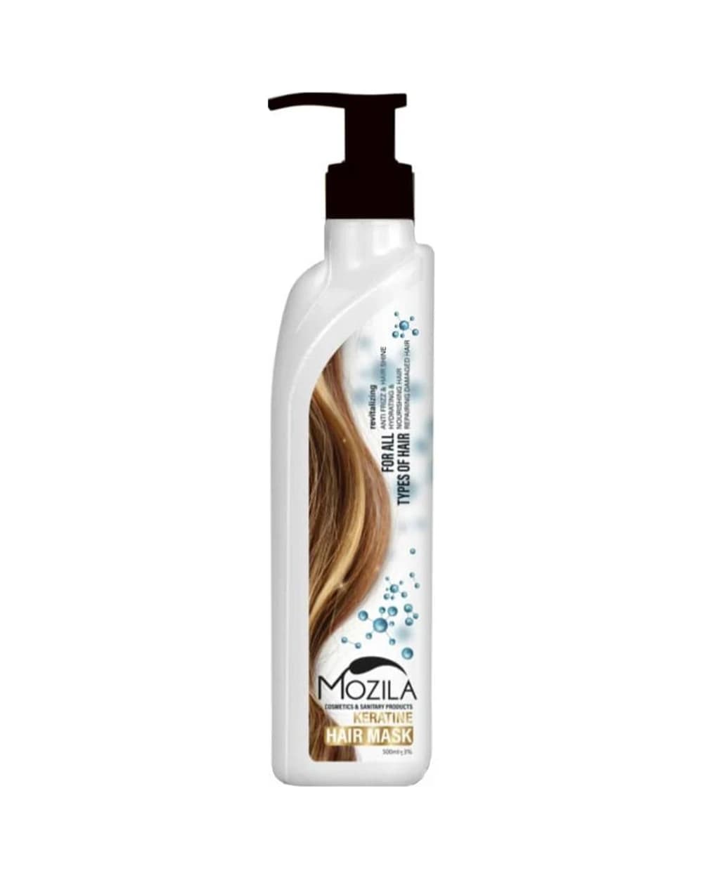 ماسک مو تقویت کننده فاقد سولفات حاوی کراتین موزیلا 500ml