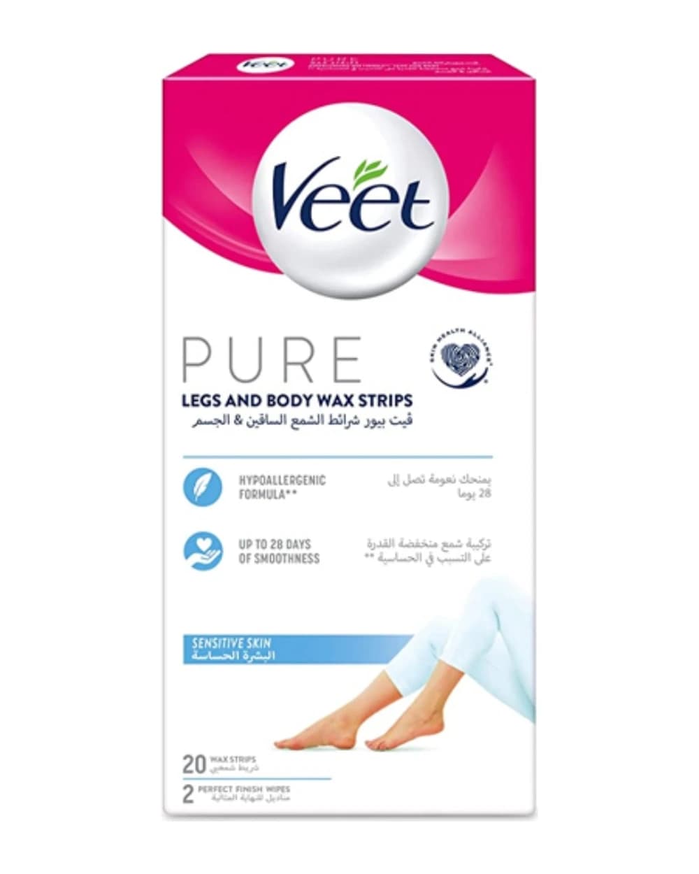 نوار موبر بدن مخصوص پوست حساس Pure ویت 20 عددی