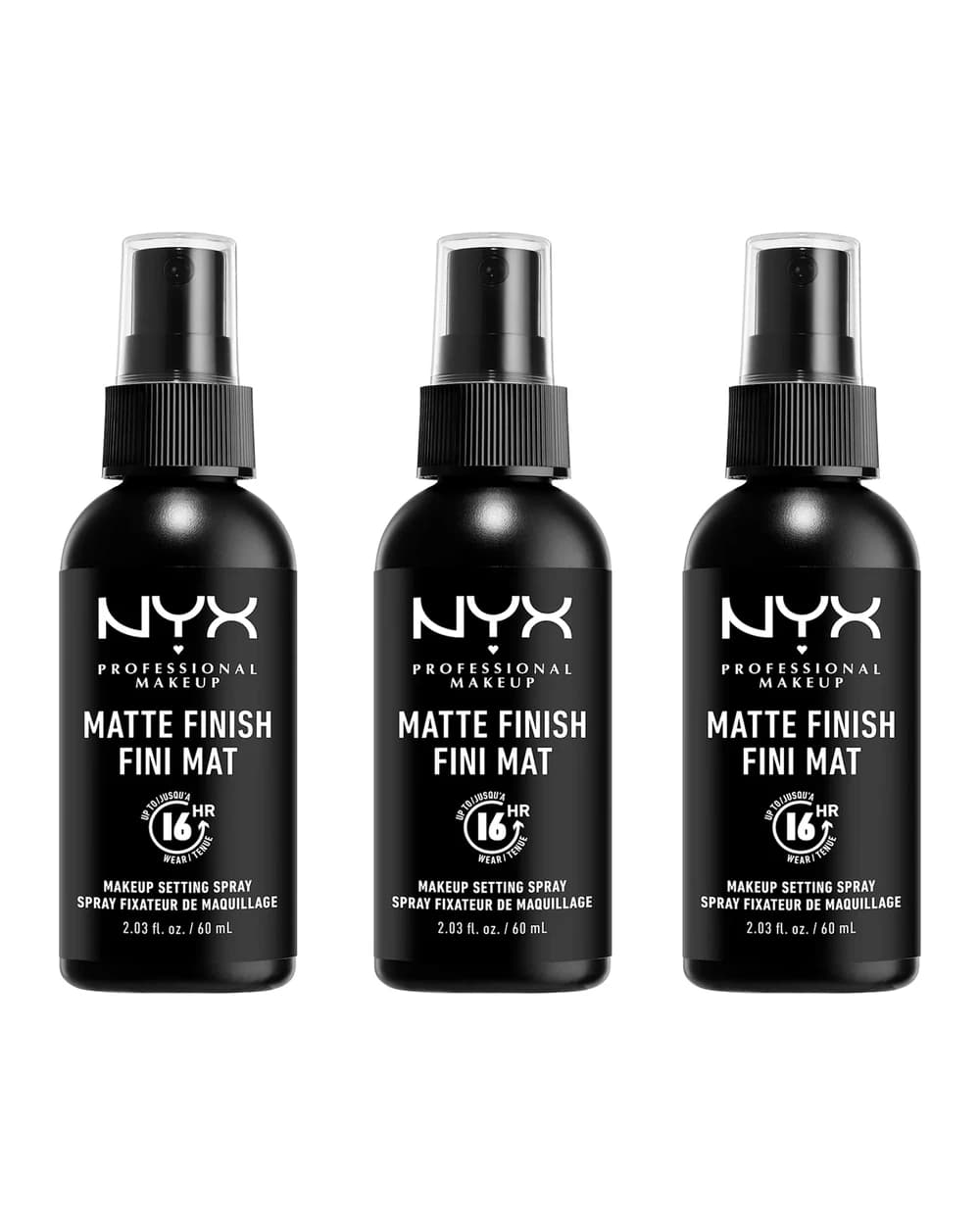 NYX Professional Makeup Matte Setting Spray x 3