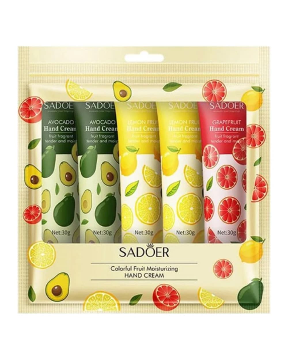 پک 5 عددی کرم مرطوب کننده دست Colorful Fruit Moisturizing سادور