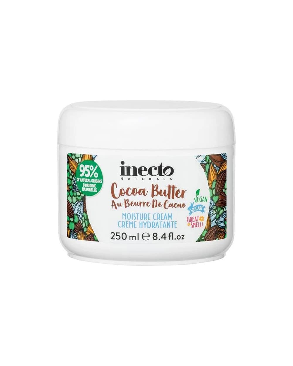 کرم مرطوب کننده و آبرسان کره کاکائو اینکتو 250ml