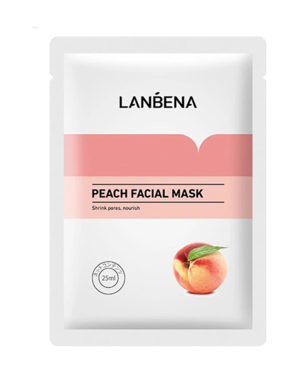 ماسک نقابی کوچک کننده منافذ هلو لانبنا 25ml