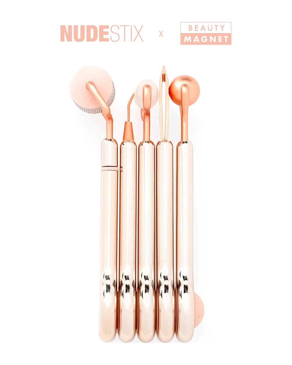 NUDESTIX Nudeskin x Beauty set di strumenti viso - impugnatura con magnete
