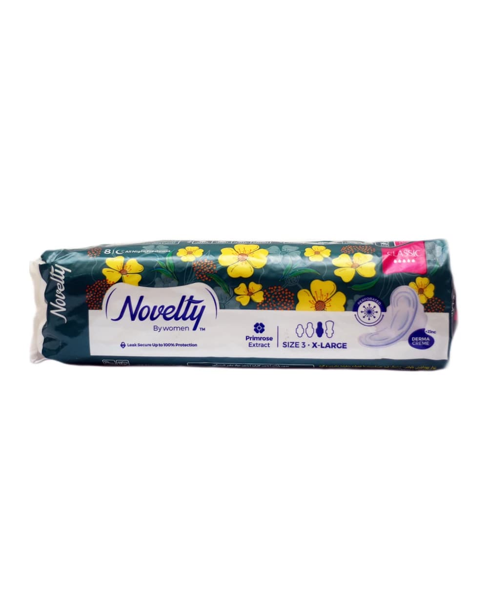 نوار بهداشتی مشبک 8 عددی ویژه شب سایز خیلی بزرگ Classic ناولتی