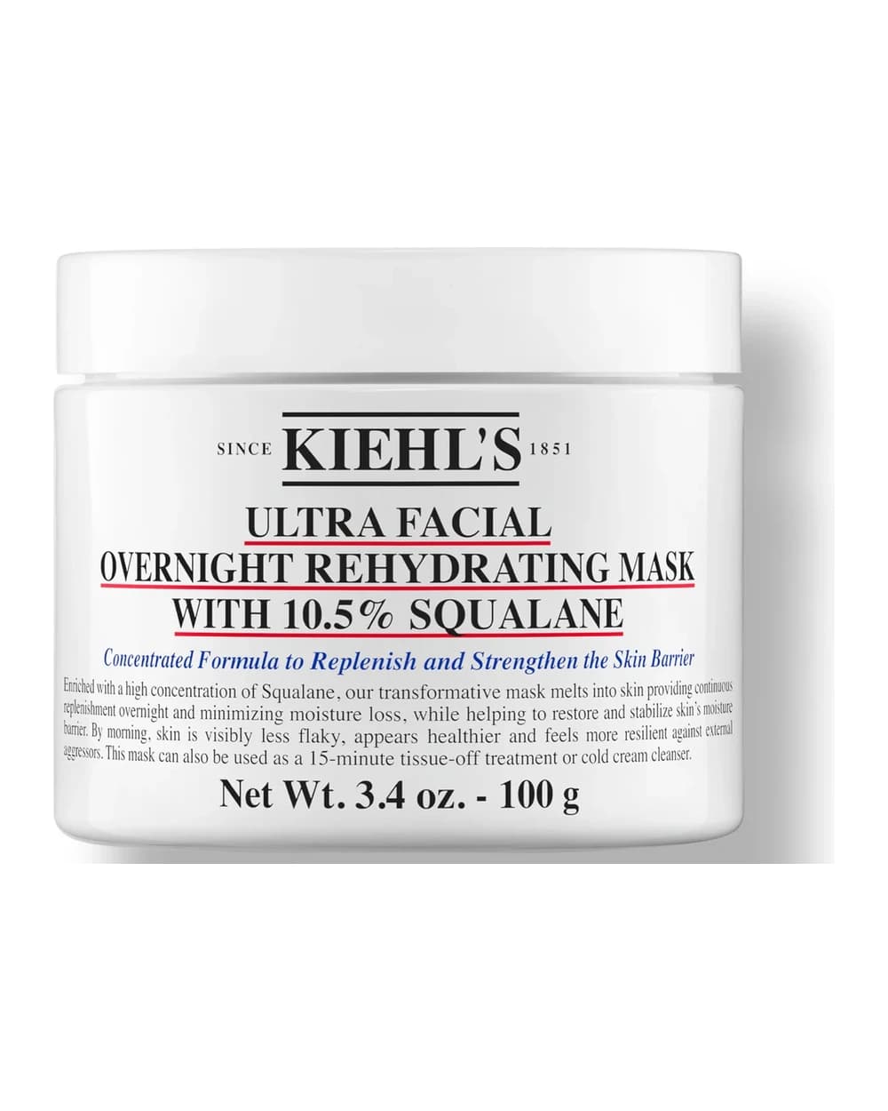 Kiehl's Ultra Facial Maschera Notte Idratante 100 g