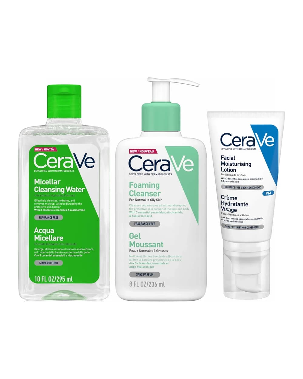 CeraVe Foaming 3 Step Double Detergi e Idrata Set