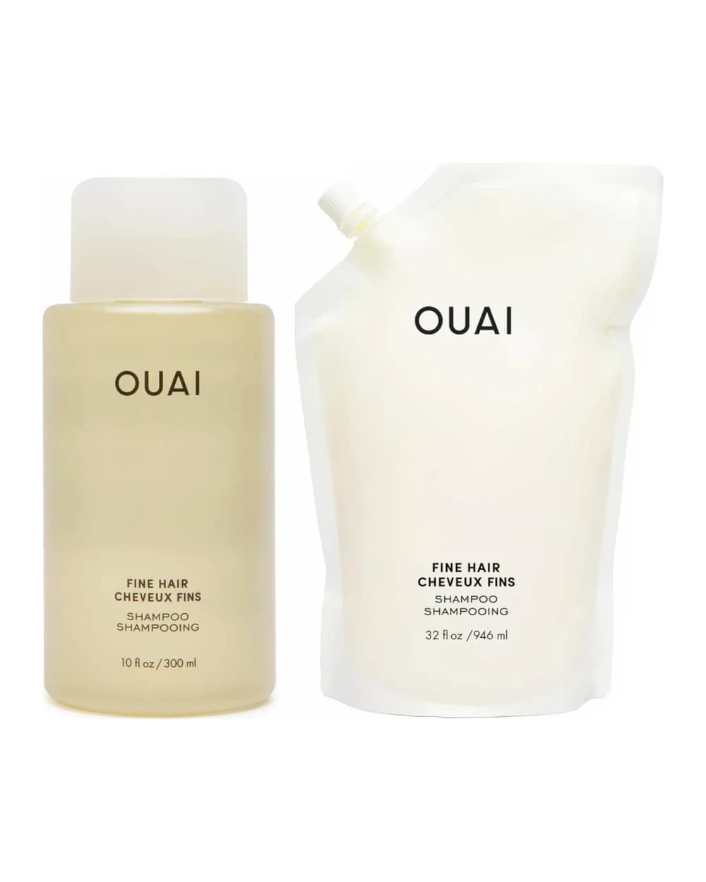 OUAI Fine Shampoo and Refill Bundle