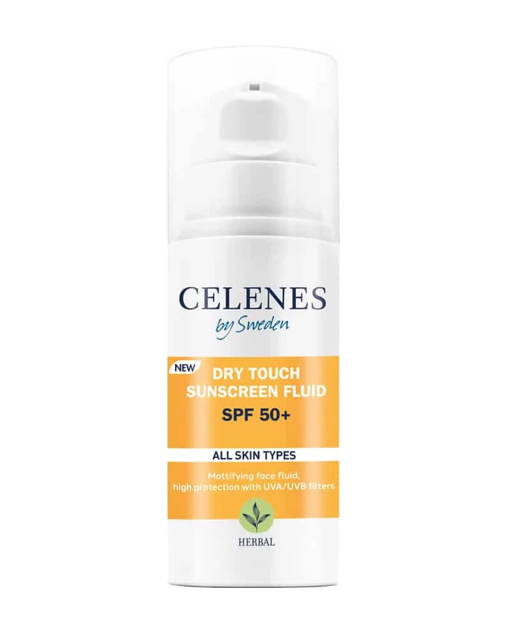فلوئید ضد آفتاب گیاهی SPF50 انواع پوست Dry Touch سلنز 50ml