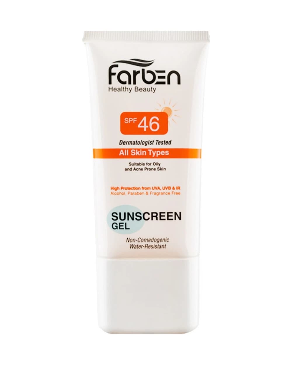 ژل ضد آفتاب فاربن SPF46 پوست چرب و مستعد آکنه 50ml