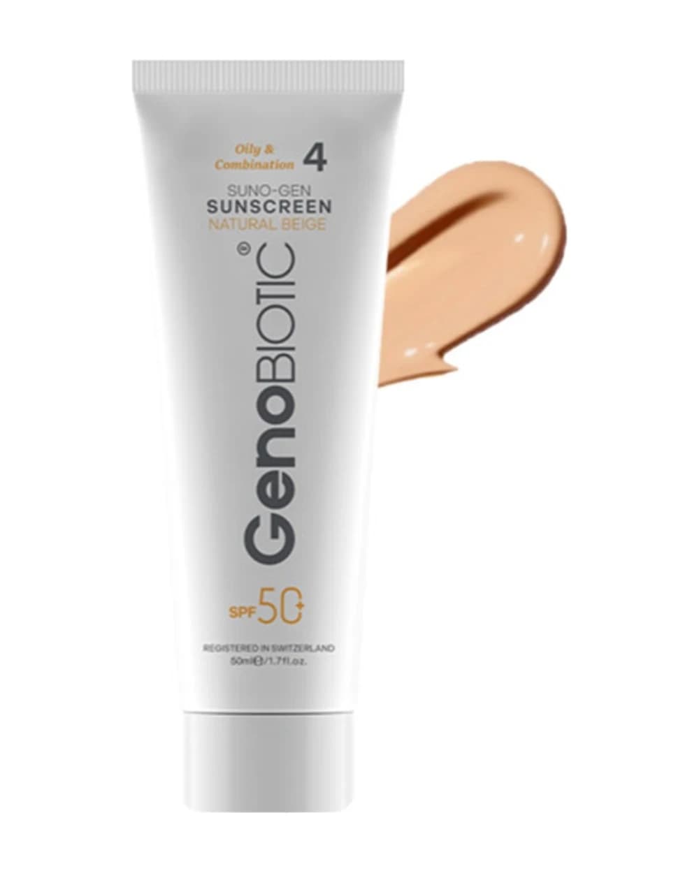 ضد آفتاب رنگی ژنوبایوتیک SPF50 پوست چرب