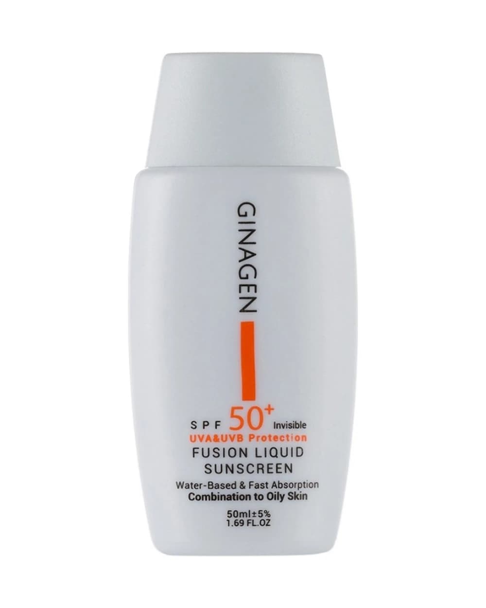 کرم ضدآفتاب ژیناژن بی رنگ پوست چرب و مختلط SPF50