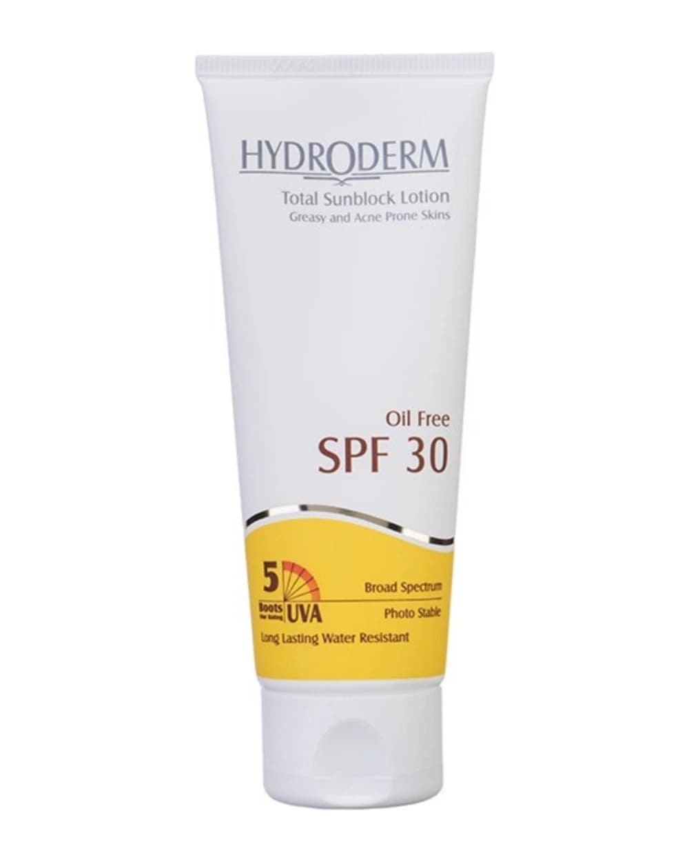 لوسیون ضد آفتاب هیدرودرم SPF30 پوست چرب و جوش دار 75ml