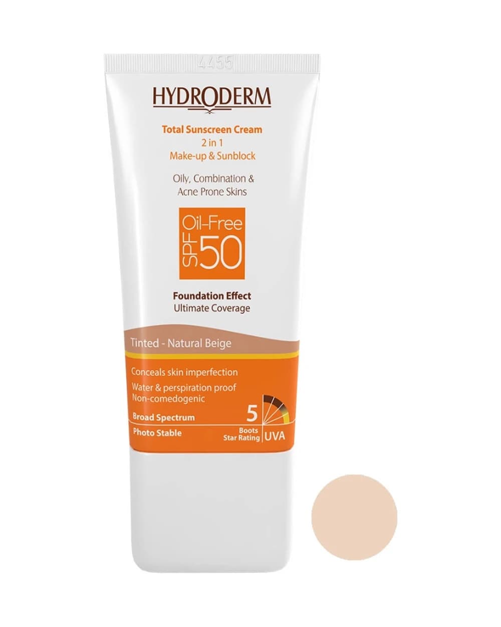 کرم ضد آفتاب رنگی هیدرودرم کرم پودری فاقد چربی SPF50
