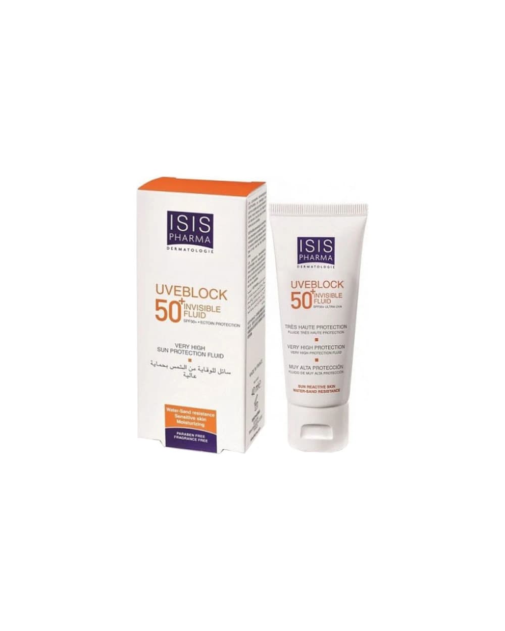 فلوئید ضد آفتاب SPF50 بی رنگ آیسیس فارما 40ml