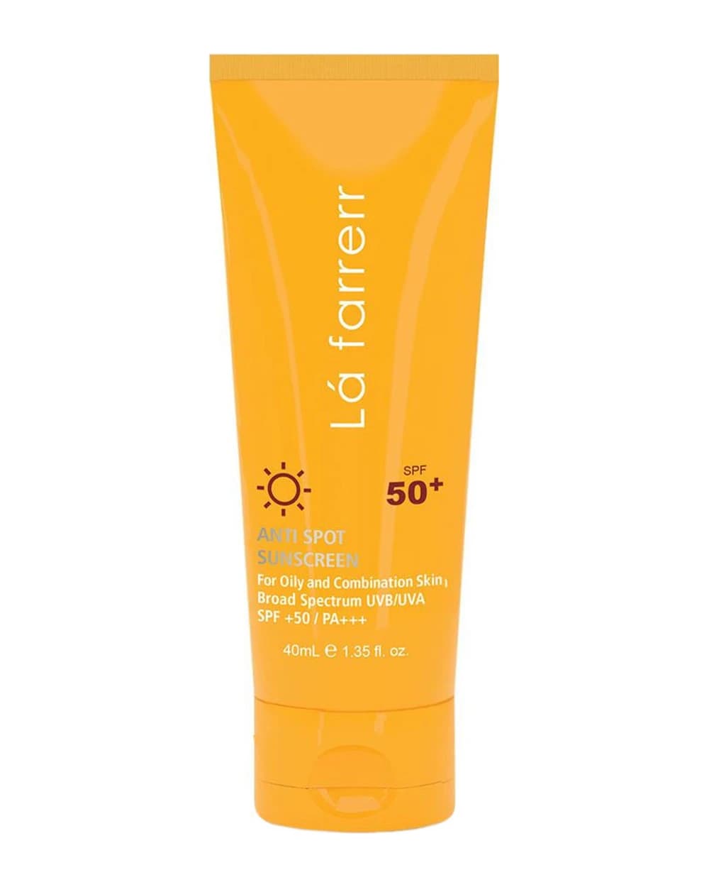 کرم ضد آفتاب و ضد لک بی رنگ پوست های چرب و مستعد آکنه SPF50 لافارر 40ml