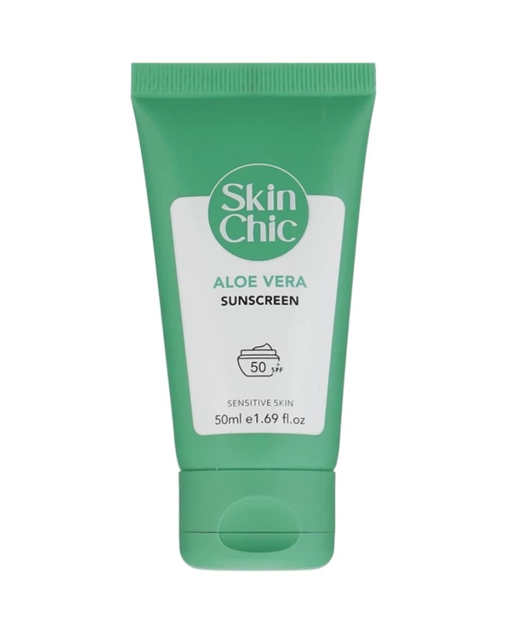 کرم ضد آفتاب اسکین شیک پوست حساس SPF50 عصاره آلوئه ورا 50ml